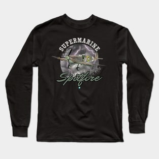 Supermarine Spitfire Royal  Airforce Pilot Gift Long Sleeve T-Shirt